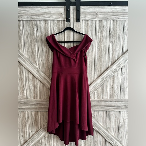 Off the shoulder high low cocktail dress - Picture 5 of 9